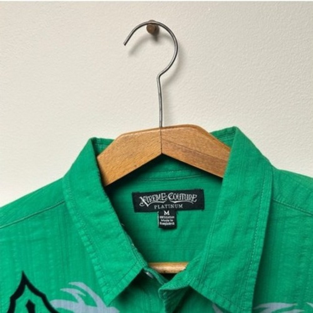 Y2k Cross Tapout Style Elite Mma Button Up Grunge… - image 4